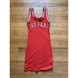 Ivy Park Dress Womens XS Racerback Fitted Tank Ribbed Athleisure Bodycon